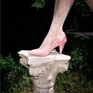 NEW JEFFREY CAMPBELL Veronique Polka Dot Pink Pumps US 8.5